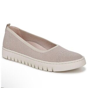 Vionic Uptown Skimmer Womens 7.5 Wide Cameo Rose Gold Knit Orthotic Flats NEW